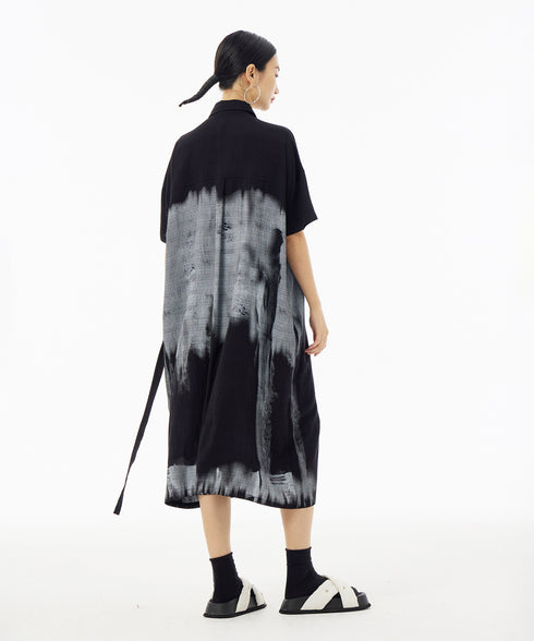 Blurred Print Dress